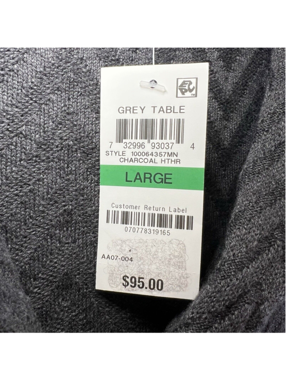Tasso Elba Grey Button Front Cotton Cashmere Cardigan Sweater Mens size Large - Picture 5 of 11